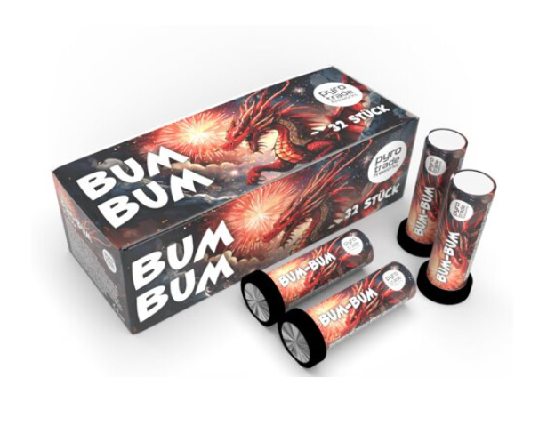 BUM BUM - Single shot knall, 32er Pack