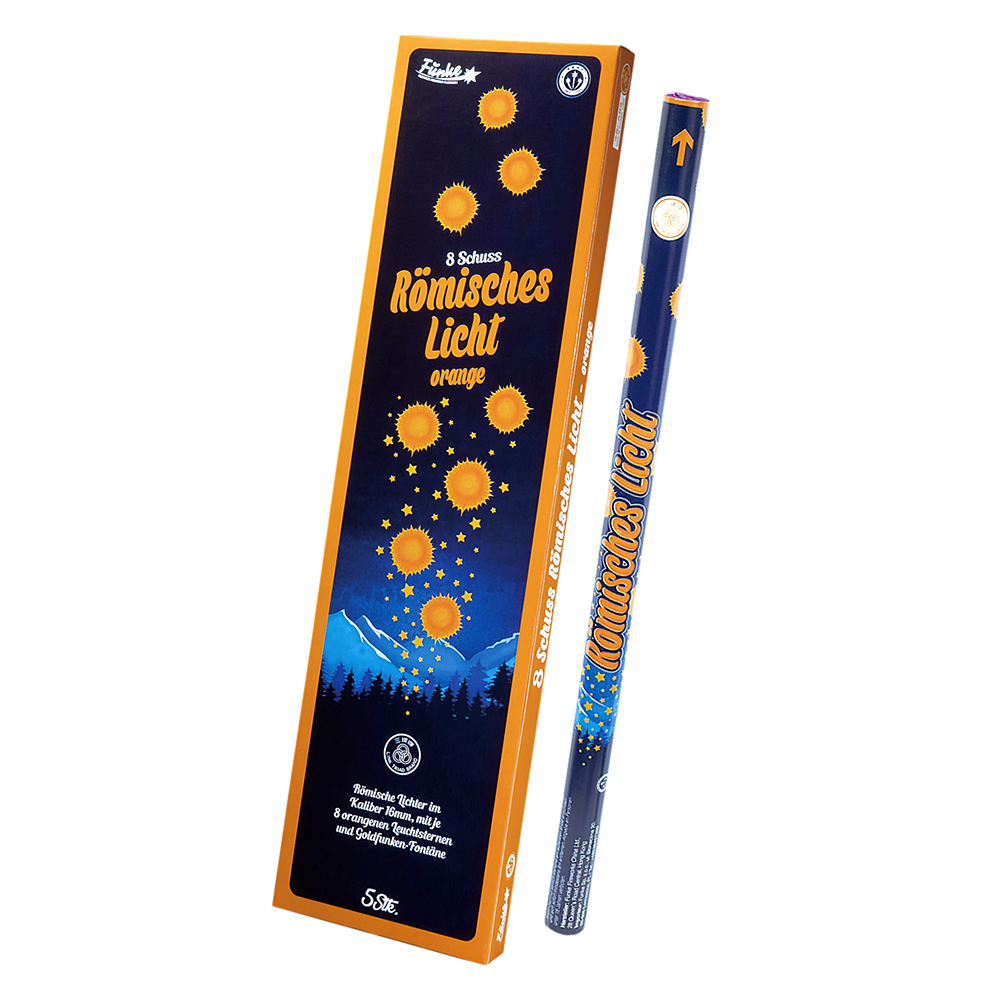 8 Schuss Römisches Licht Kal. C - Orange 5er Packung 