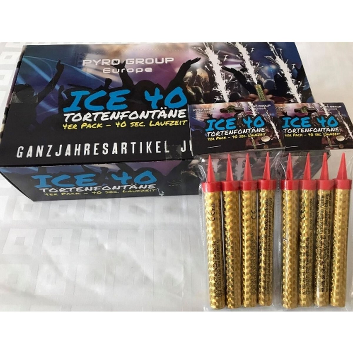 ICE 40 - Tortenfontäne 40 sek 4er Pack